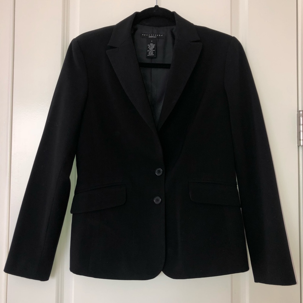 Apostrophe Black Blazer - Size 8